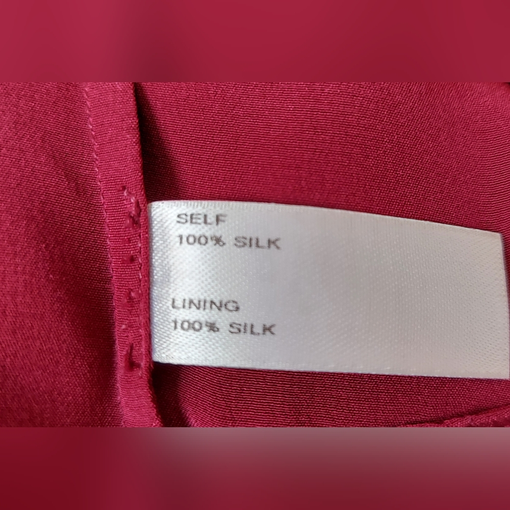 $5,200 CAROLINA HERRERA PURPLE RED COLORBLOCK BOW SILK GOWN US 12 - Picture 11 of 14